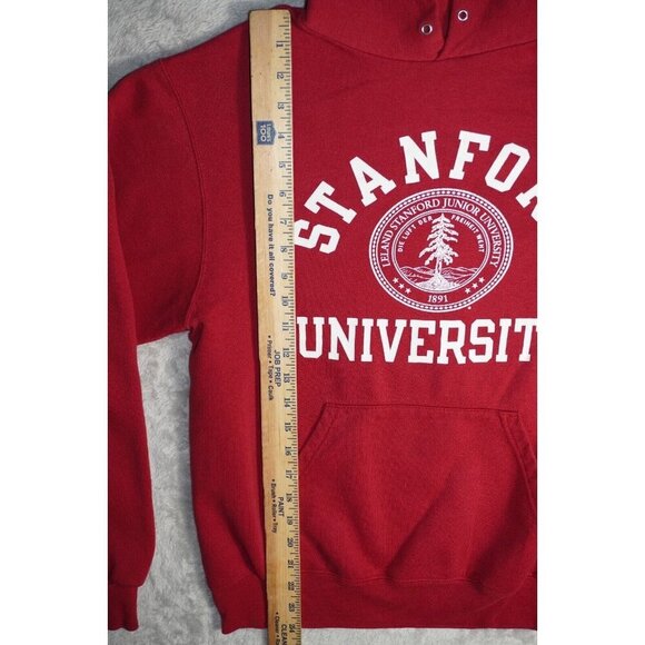 Stanford University Hoodie Pullover Sweatshirt Champion Red Men's Size Small - Picture 4 of 9